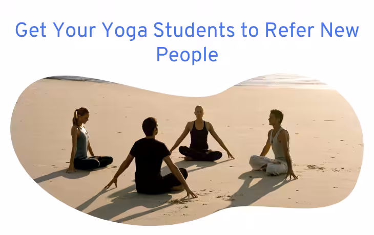 Three yoga students sitting on a beach in a meditative pose, representing a calm and peaceful atmosphere.